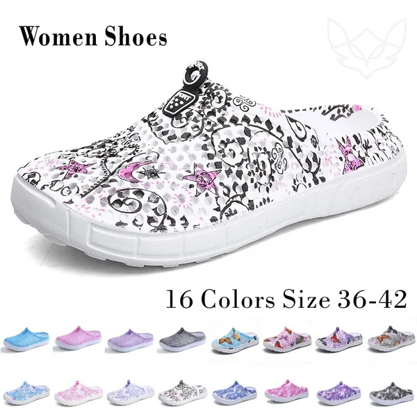 16 Colors Women Fashion Summer Slippers Hollow-out Comfortable Beach Shoes Indoor Soft Slippers Size 36-42