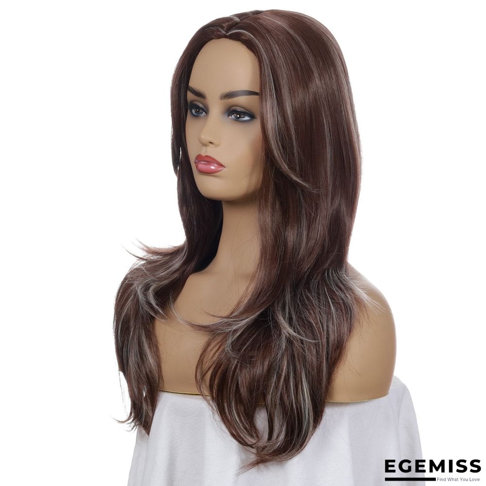 Fashion Lady's Long Curly Hair with Chemical Fiber Headgear | EGEMISS