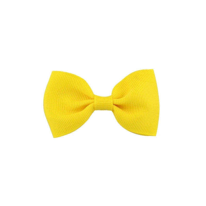 Solid Color Children’s Bow European Version Cute Hairpin Baby Hair Accessories Flat Head Bow Tie 643
