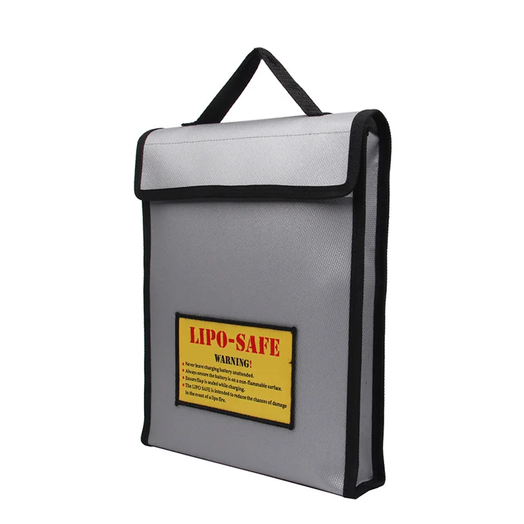 Lithium Battery Universal Model Aircraft Fireproof Explosion-Proof Safety Portable Document Bag Silver