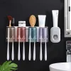 Modern Home Living Bathroom Gadget Toothbrush Holder Cups Toothpaste Squeezer 