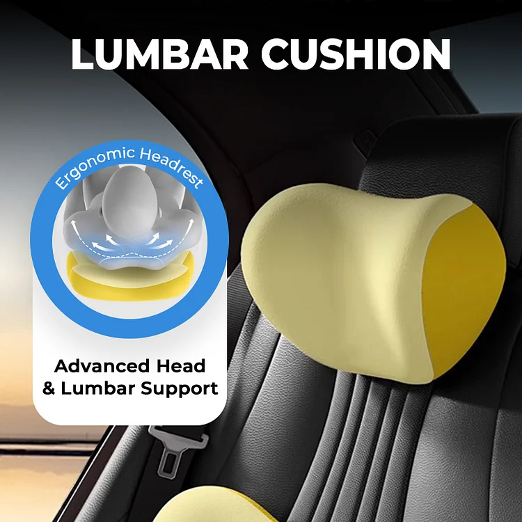 Ergonomic Headrest & Lumbar Cushion