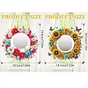 (US Local) DIY Sunflower Butterfly Hanging Mirror Diamond Art Kits Wall Door Decor