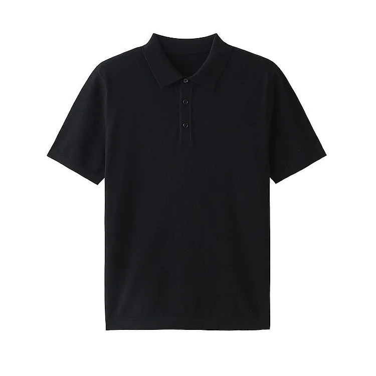 Linen silk Polo Knit Sweater QueenFunky