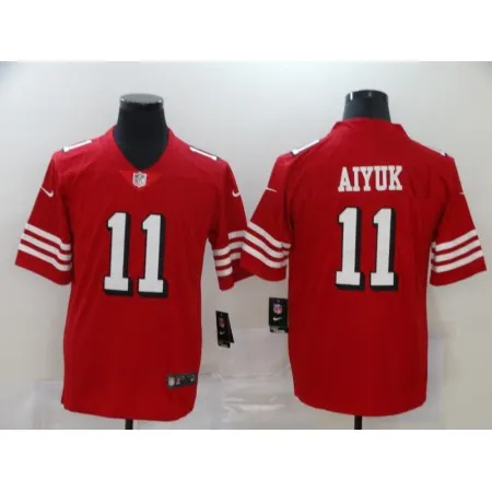 Men's San Francisco 49ers #11 Brandon Aiyuk New Red Vapor Untouchable Limited Stitched Jersey