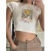 Celestial Sun Print Crop Top