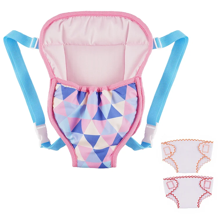Babeside 17" - 22" Reborn Baby Dolls Colorful Peach Heart Back Carrier