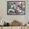 Fleurs et oiseaux, fraise ronde 5D &agrave; points diamant&eacute;s, peintures d&rsquo;arts plastiques pour adultes/d&eacute;butants, id&eacute;es cadeaux d&eacute;co int&eacute;rieur, kits de peint