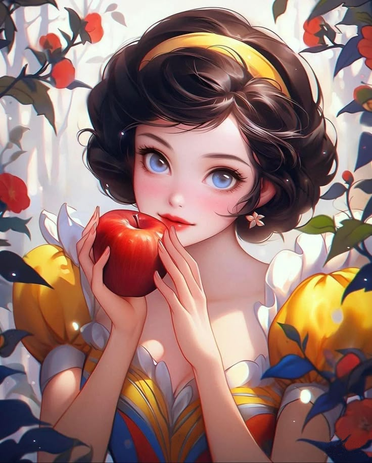 Partial AB Drill -Snow White- Full Round Drill Diamond Painting40*50CM(Canvas)