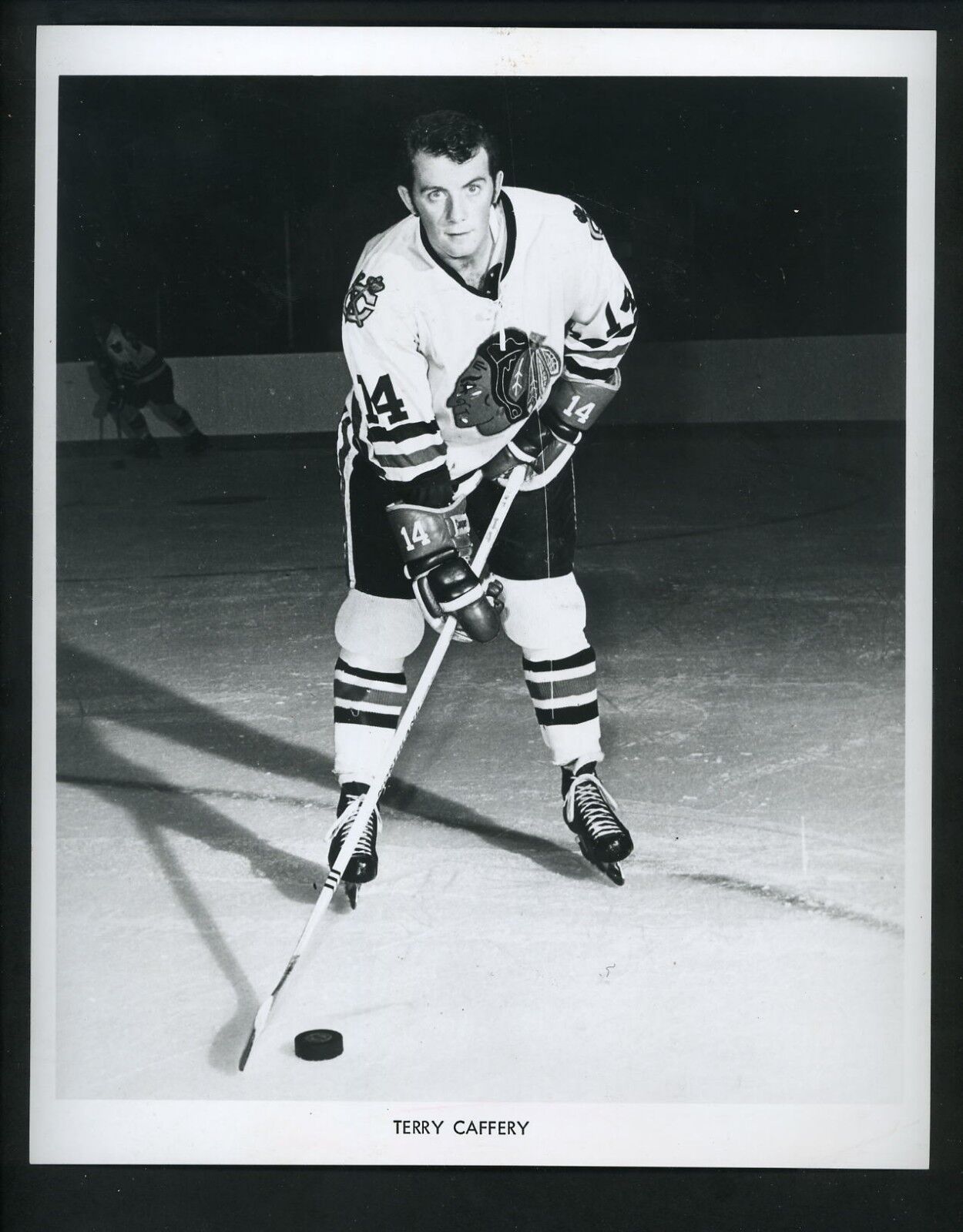 Terry Caffery 1971 team issued Press Photo Poster painting Chicago Black Hawks