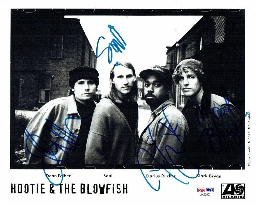 Hootie & The Blowfish (4) Signed Autographed 8x10 Photo Poster painting w/ Darius Rucker PSA/DNA