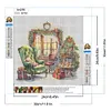 >SALE<5D DIY Full Round Drill Diamond Painting French Window Sofa Home Decor 30x30cm