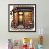 (US Only)Full Embroidery Eco-cotton Thread 11CT Counted Bookshop Cross Stitch Kit 50x50cm