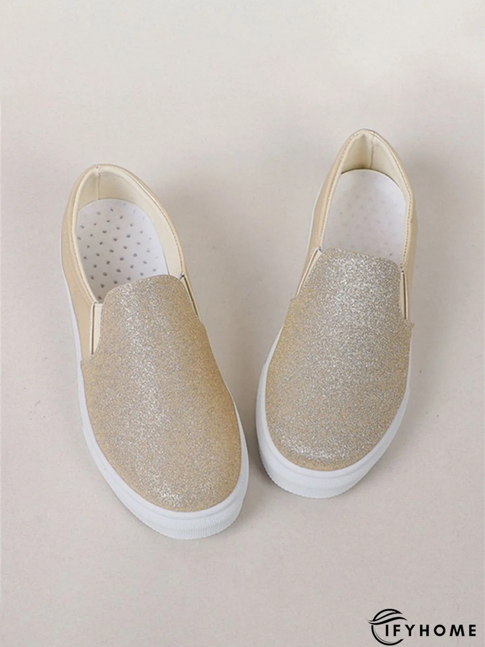 Glitter Split Joint Slip On Casual Shoes | IFYHOME