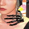 Halloween Skeleton Hand Necklace Holiday Costume Cosplay Props