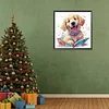 Diamond Painting-DIY Full Round Drill Christmas Dog