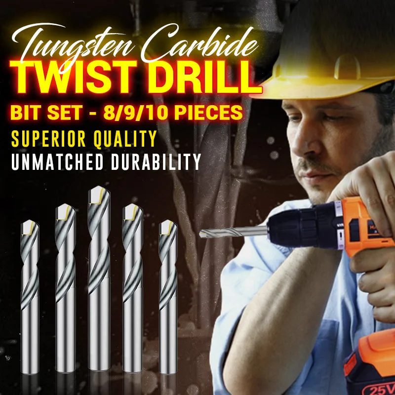 Tungsten Carbide Twist Drill Bit Set