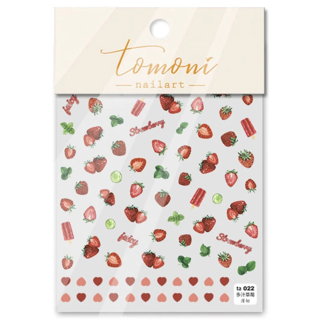 Beautizon Strawberries Oranges Fruit Cute Image Quality 3D Engraved Nail Stickers Nail Art Decorations Nail Decals Design