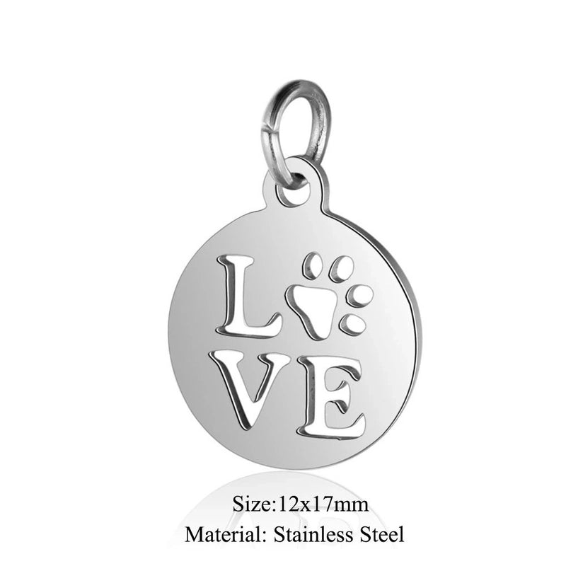 5 Pieces Stainless Steel 18K Gold Plated Sun Palm Footprint