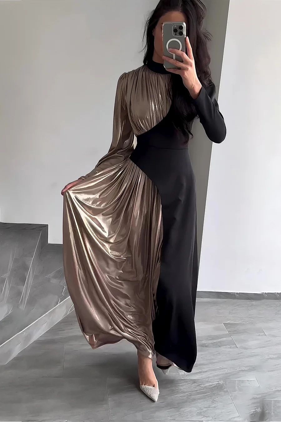 Sexy Casual Simplicity Solid Frenulum Slit V Neck Sling Dresses Sexy Casual Simplicity Solid Frenulum Slit V Neck Sling Dresses