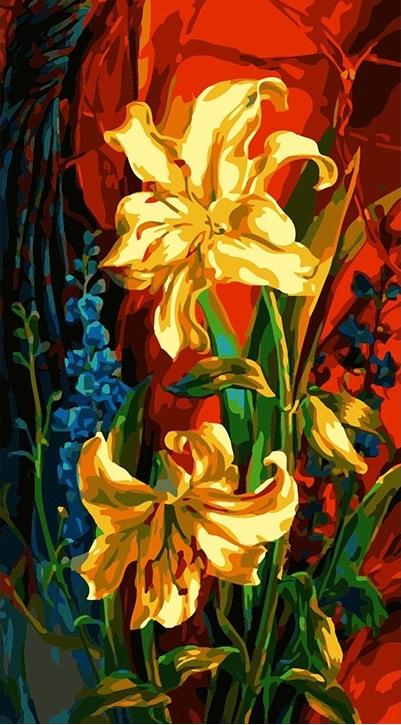 

Abstract Flowers – Paint By Numbers - 40*50CM, 501 Original