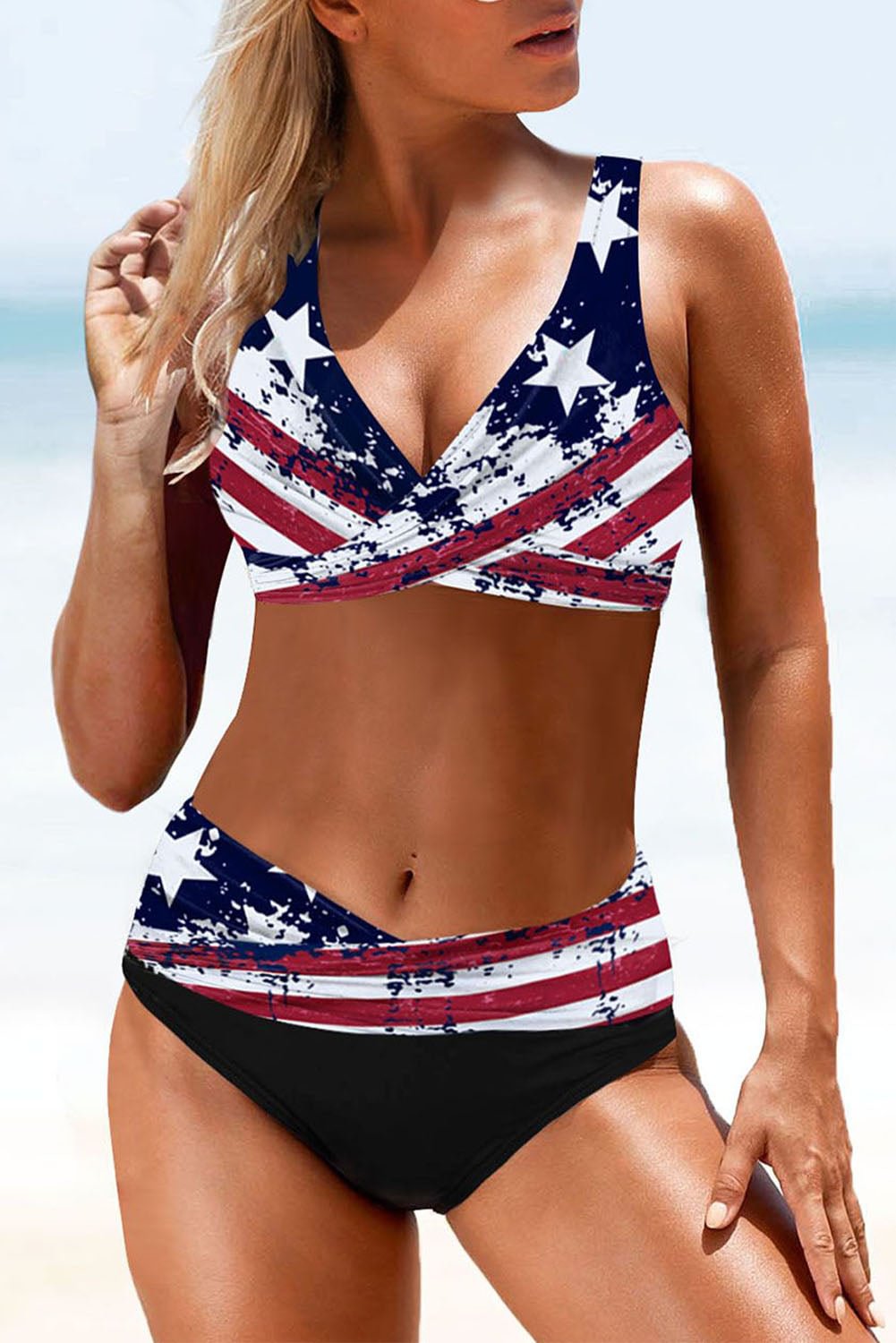 American Flag Patriotic Patriotic Bikini Sets