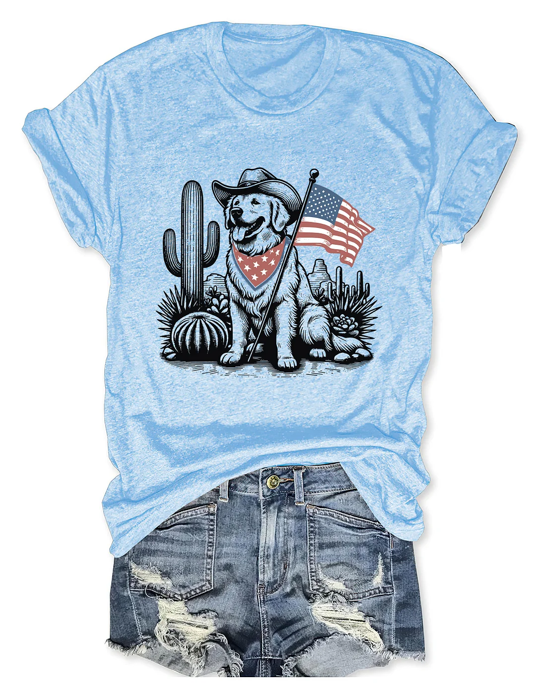 Golden Retriever 4th Of July T-shirt
