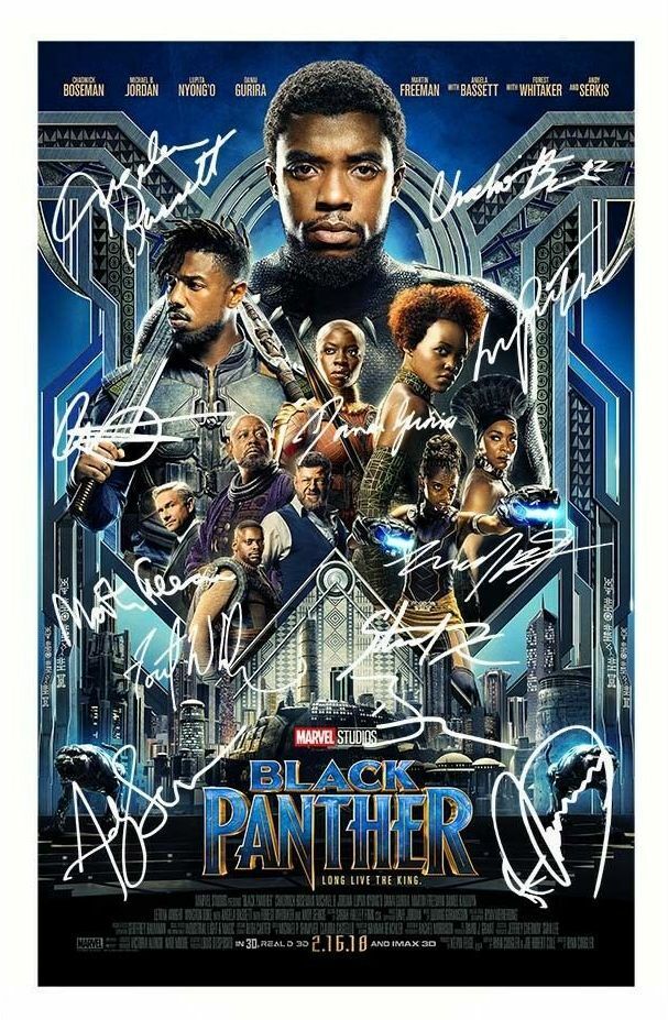 BLACK PANTHER CAST AUTOGRAPH SIGNED Photo Poster painting POSTER PRINT