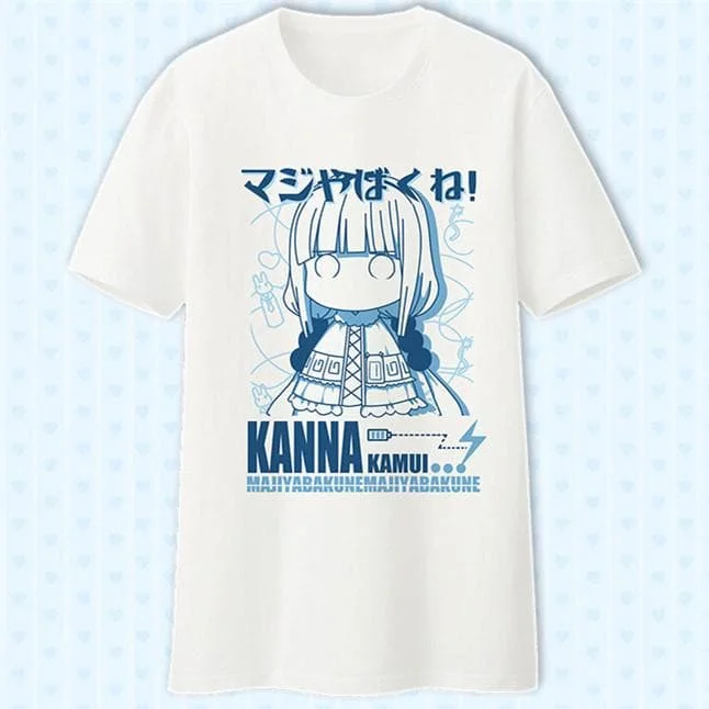 Final Stock! White Miss Kobayashis Dragon Maid Kanna Kamui T-Shirt SP179662
