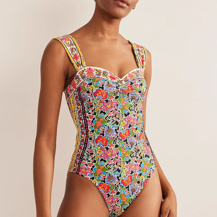 Small Floral Print One-piece Swimsuit