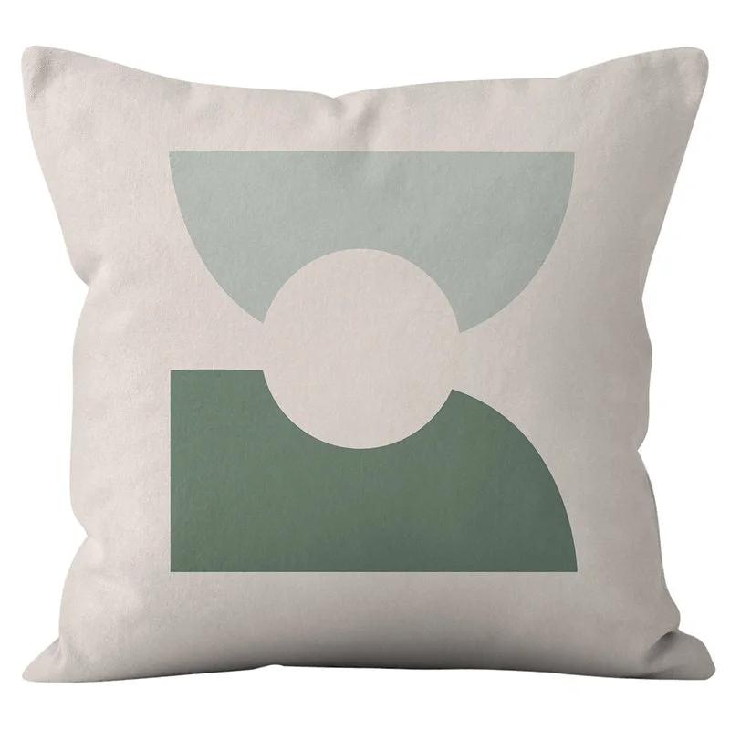 45*45cm Green Series Nordic Abstract Cushion Cover Geometric Throw Pillowcase Modern Minimalist Sofa Bed Decorative Pillows Case