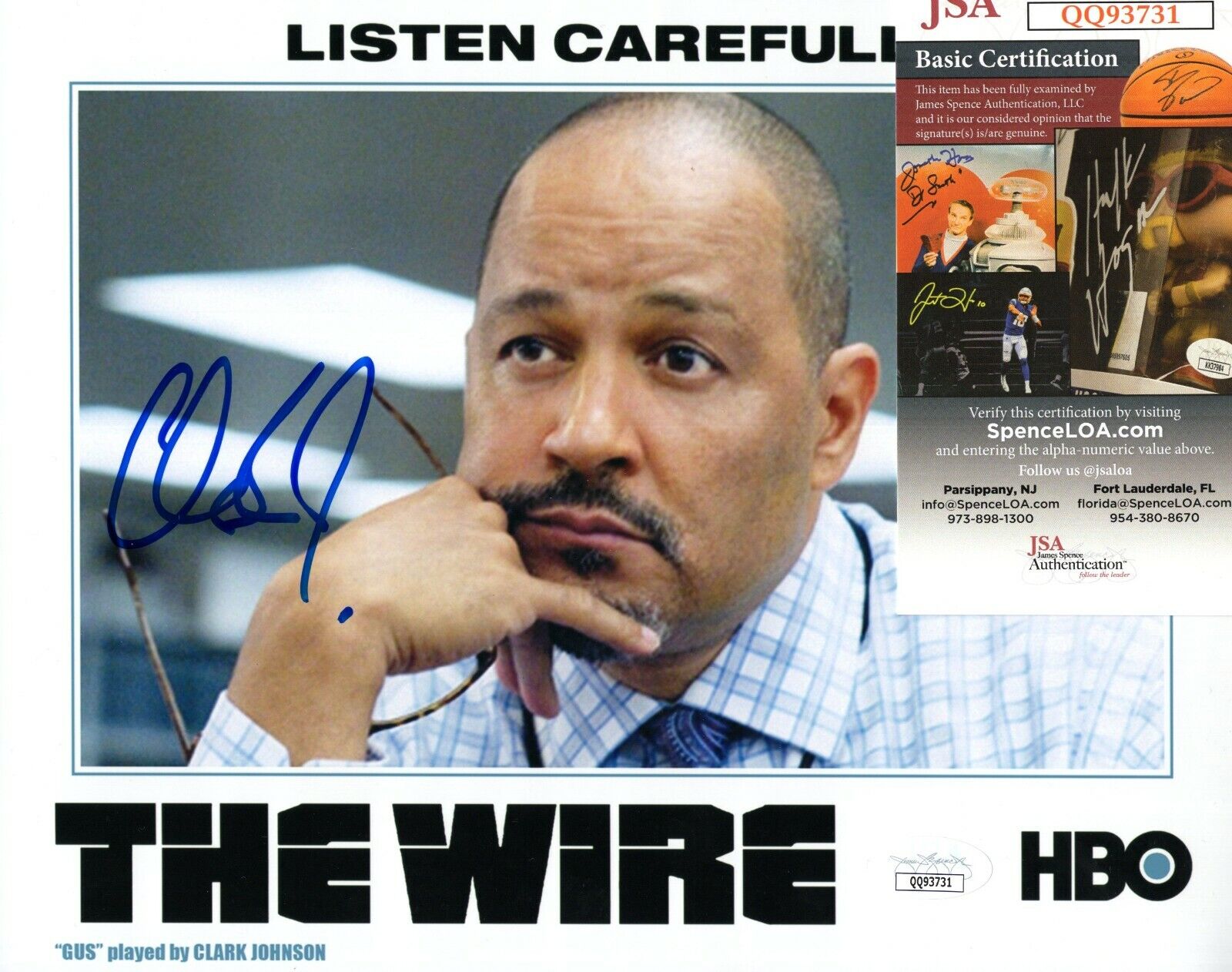 Clark Johnson The Wire Actor Hand Signed Autograph 8x10 Photo Poster painting with JSA COA