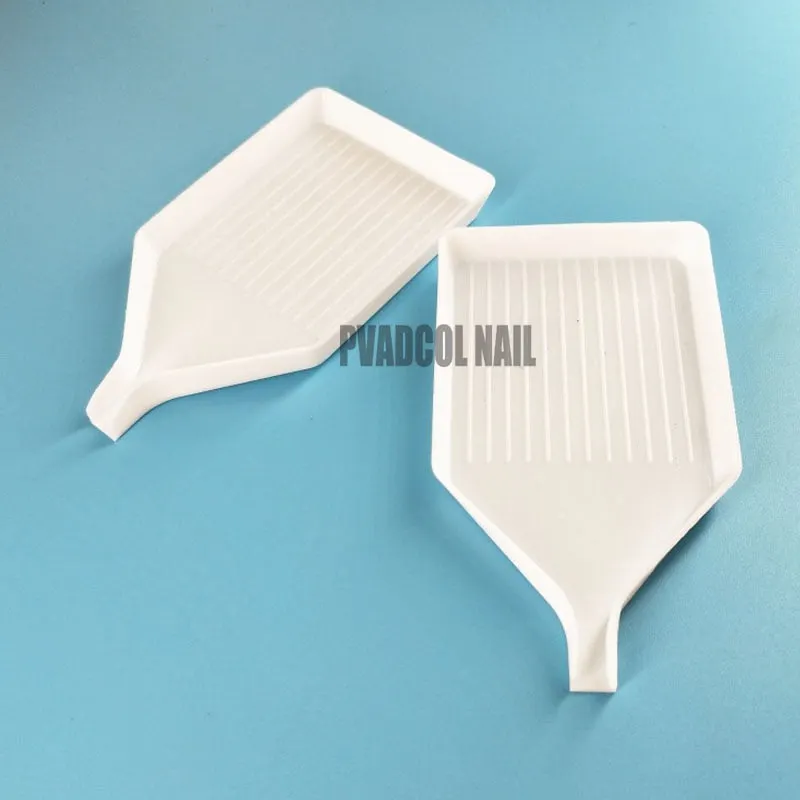 2pcs White Plastic Plate for Nail Rhinestones Jewelry Gems Crystals Beads Stotrage Trays Tools Nail Art Manicure Accessories-Nail Inspo