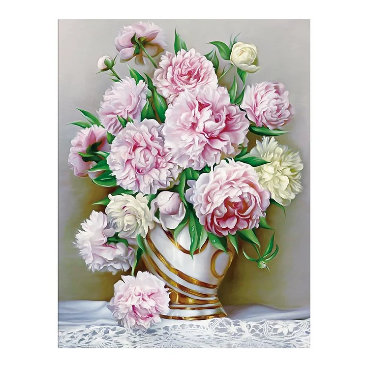 Bunch Flowers - 14CT 2 Strands Threads Counted Cross Stitch Kit - 40x50cm(Canvas)