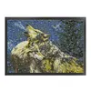 Wolf Howling In Snow-14CT Stamped Cross Stitch 56*42cm/22.05*16.54in tapestrymarket
