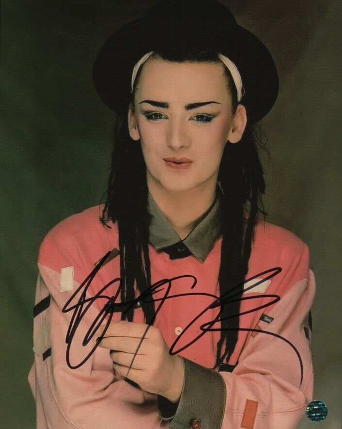 BOY GEORGE - Culture Club Autographed Original 8x10 Photo Poster painting LOA TTM