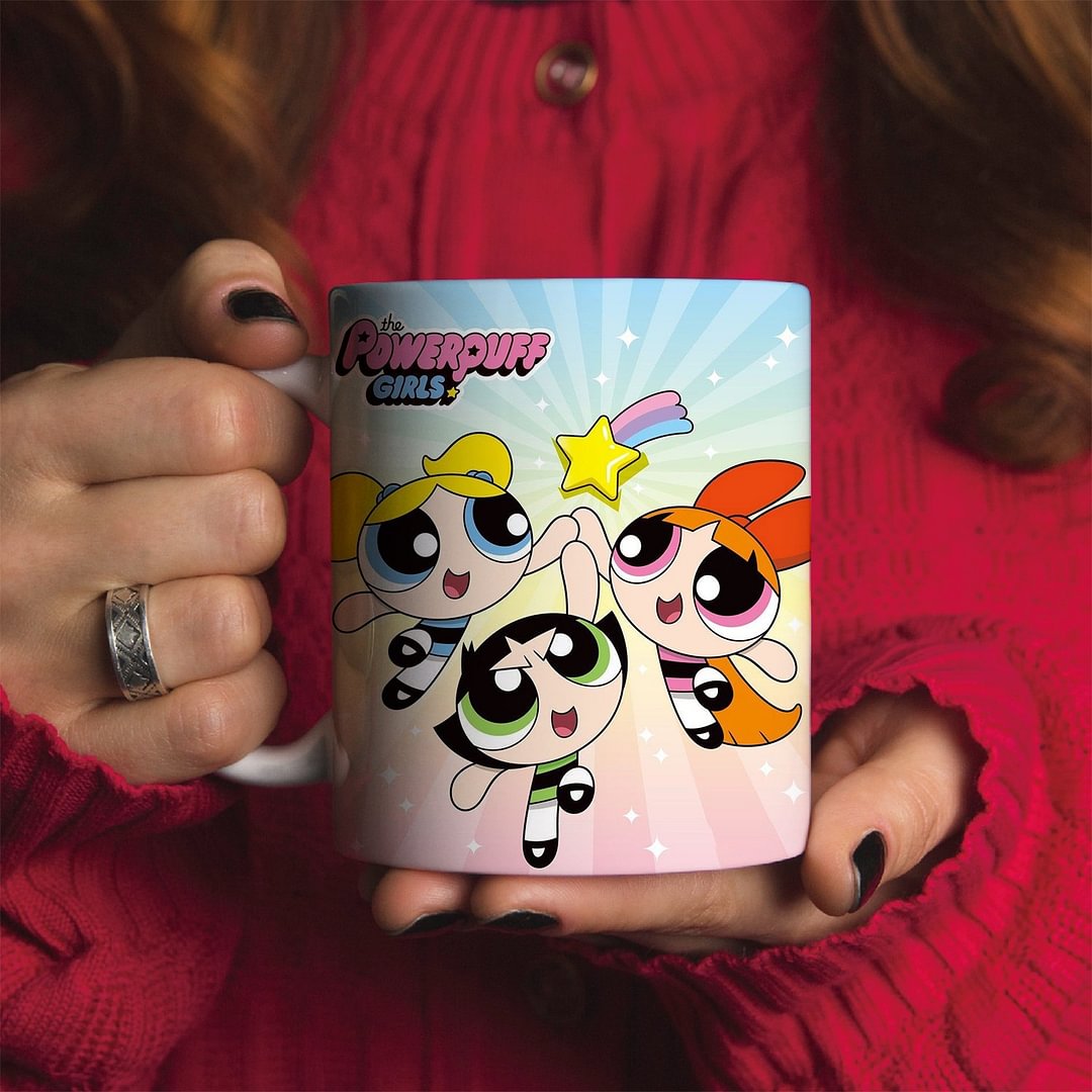 The Powerpuff Girls Ceramic Cup Coffee Hot Cold Tea Milk Mug with Handle Home Office Use