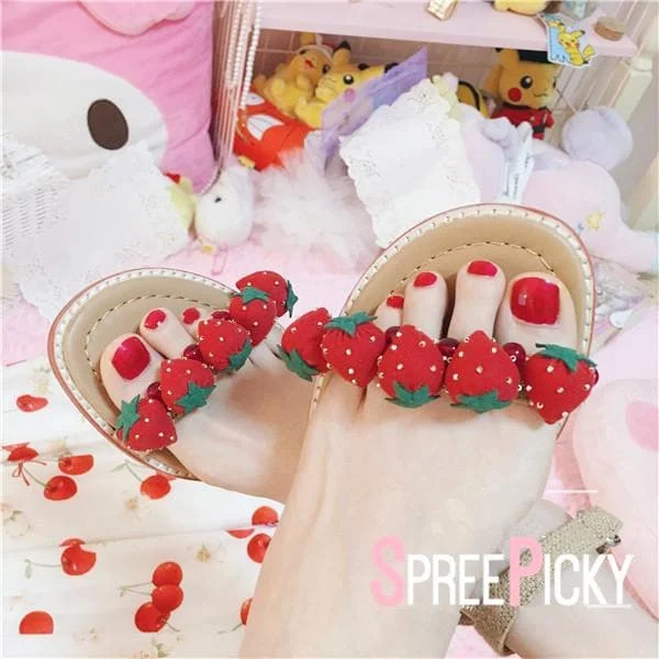 [Reservation] Kawaii Strawberry Summer Sandals SP1710013