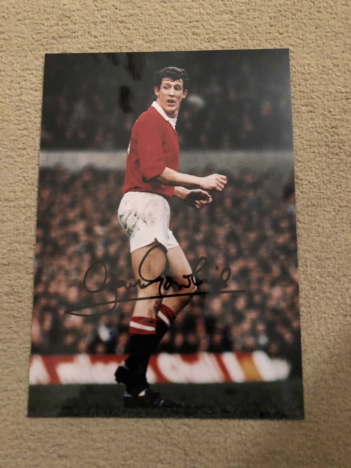 ALAN GOWLING (MANCHESTER UNITED) SIGNED Photo Poster painting 10x7”