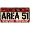 (Multi Style)Warning - Car License(6*12Inch)