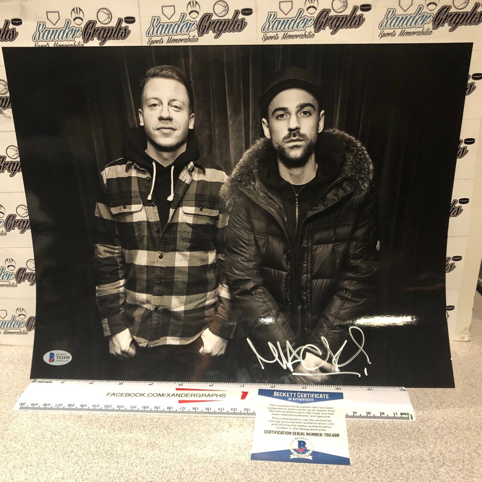 MACKLEMORE BENJAMIN HAGGERTY SIGNED AUTOGRAPHED 11X14 Photo Poster painting-BECKETT BAS COA RAP