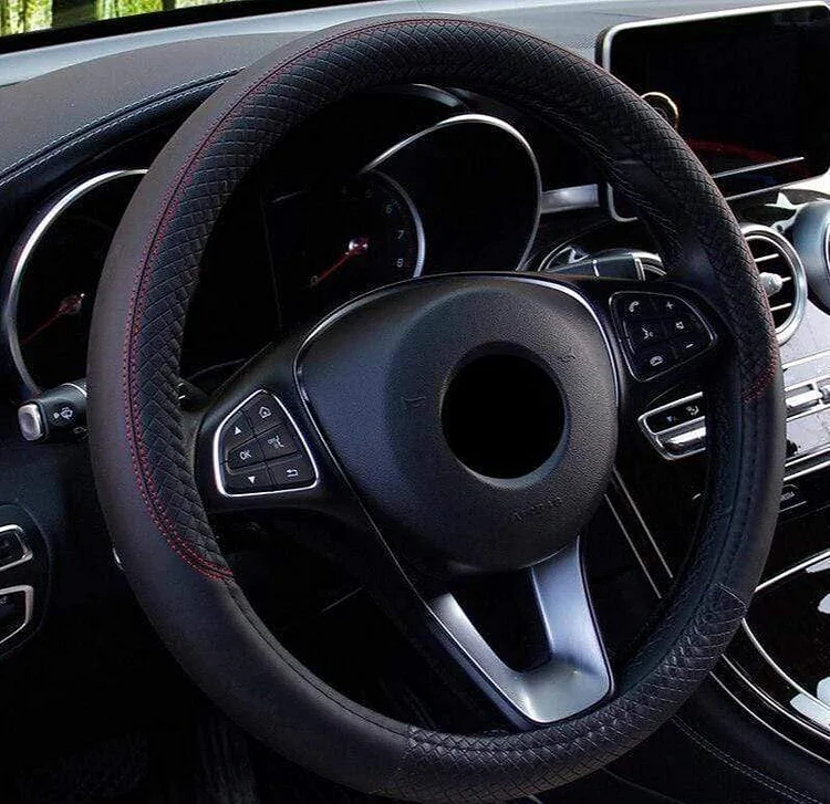 Premium Leather Steering Wheel Cover