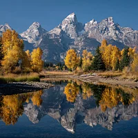 Grand Teton Autumn Reflection - Diamond Painting