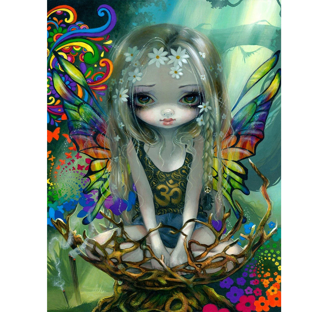 

(Multi-Size) Fairy Girl - Round/Square Drill Diamond Painting - 30*40CM, Square diamond 40*50cm, 501 Original