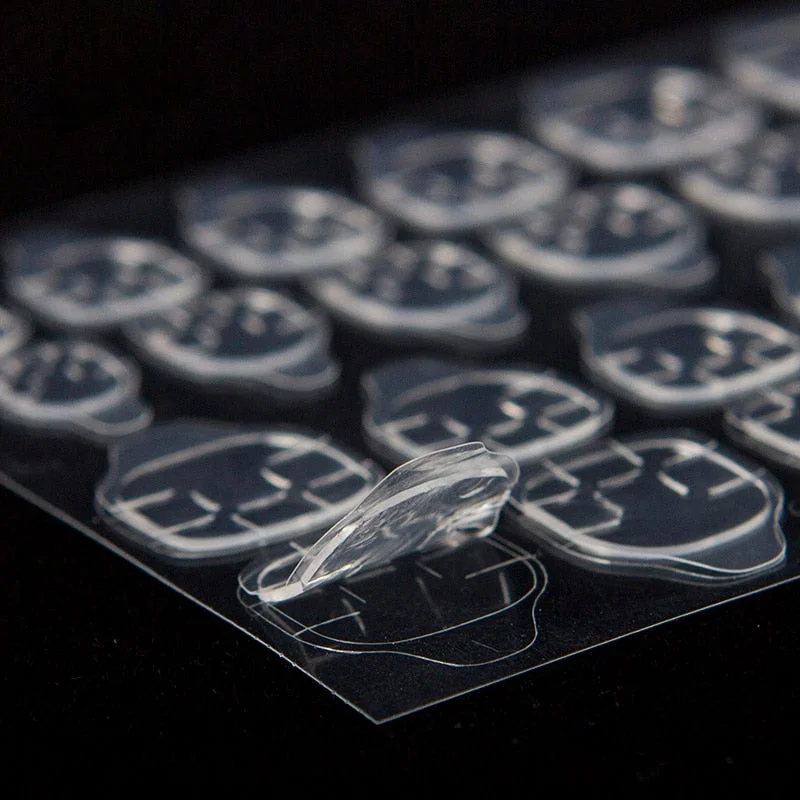 10/20pcs Transparent Nail jelly Double-side Adhesive Glue Sticker Flexible Fake Nail Tips Adhesive Tapes Stickers Nail Glue Tabs-Nail Inspo