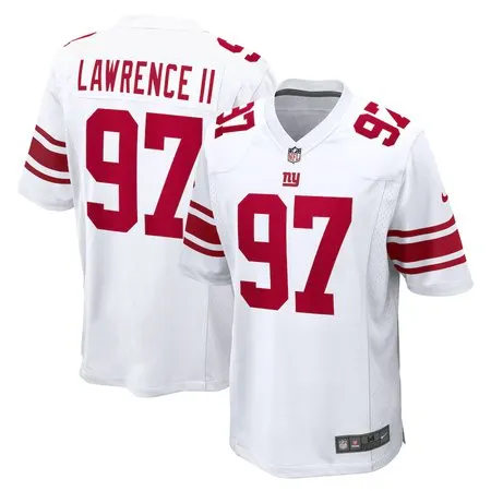 Youth New York Giants #97 Dexter Lawrence II  White Game Player Jersey