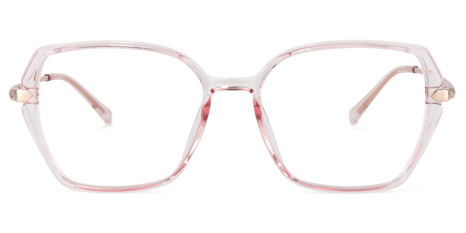Reeves Rosa Kristall Geometrisch Brille Rosa