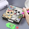 Hund Katze Leder Memo Pad Halter - 5d DIY Handwerk Aufbewahrungsbox