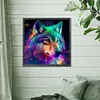 Diamond Painting-DIY Full Round Drill Colorful Wolf