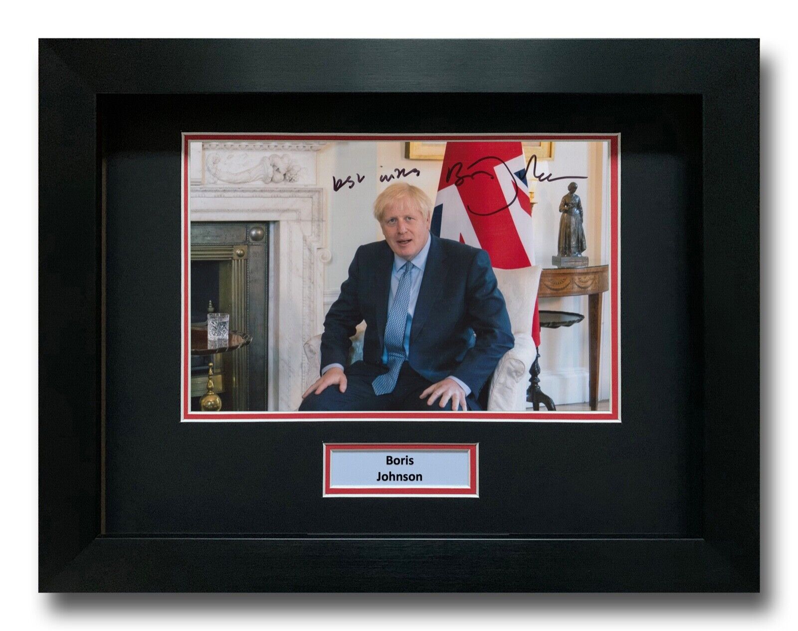 BORIS JOHNSON HAND SIGNED FRAMED Photo Poster painting DISPLAY - PRIME MINISTER AUTOGRAPH